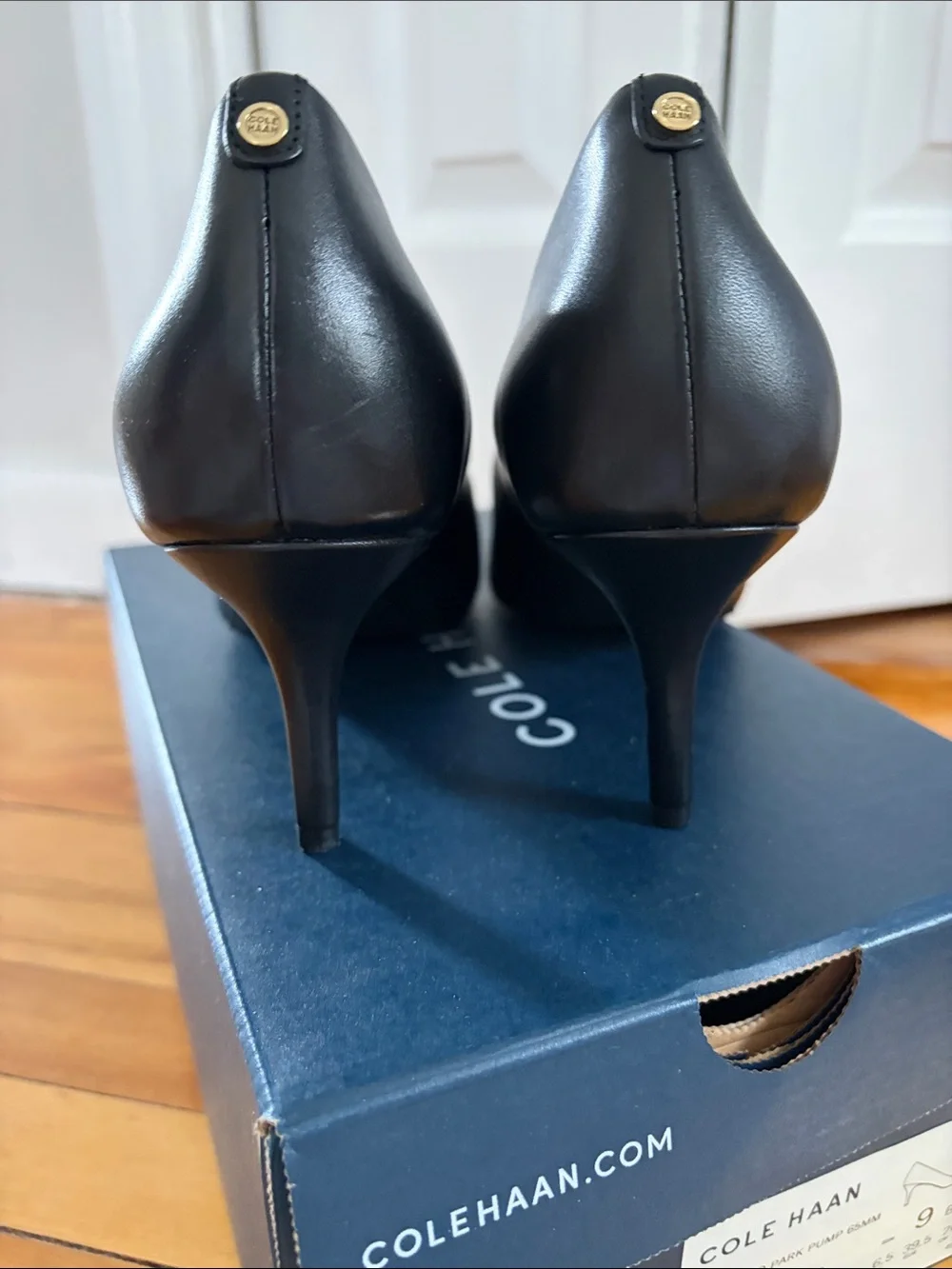 Cole Haan Black GOTO Park Pump Leather w/Pointed Toe